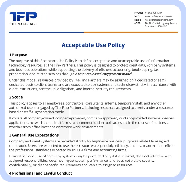 Acceptable Use Policy